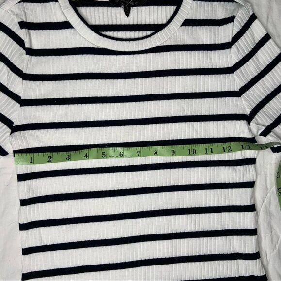 Sz XS Banana Republic White Striped Ribbed Dress - Picture 5 of 9